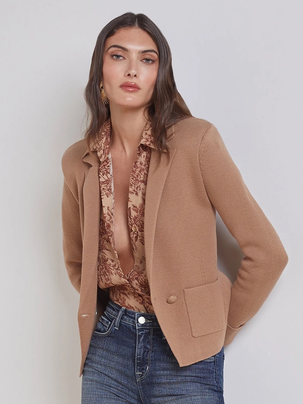 L’Agence Sofia Knit Blazer
